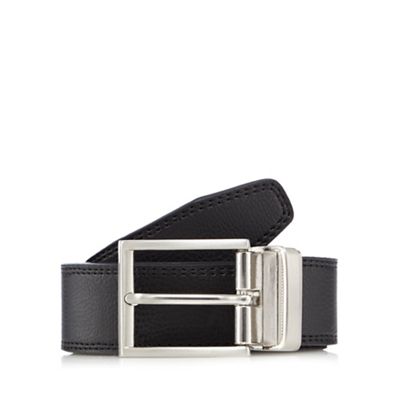 The Collection Black coated leather belt